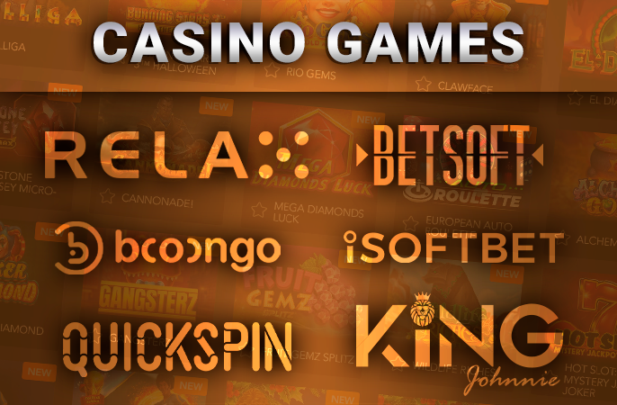 List of software vendors at King Johnnies Casino - Relax, iSoftbet and others