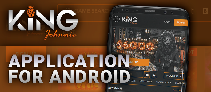 King Johnnie Casino mobile app for android phones