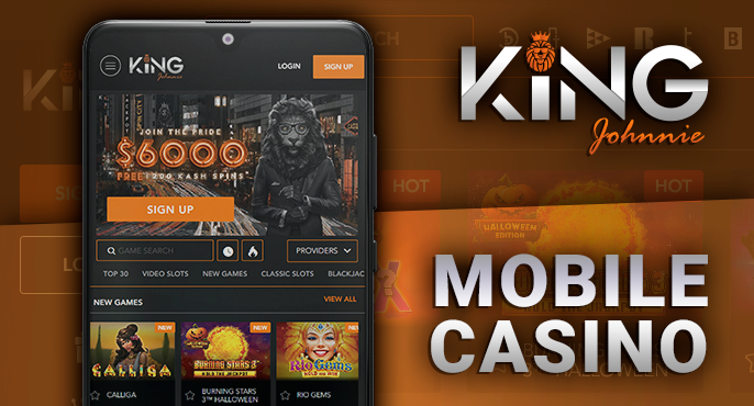 King Johnnie Casino mobile app - introduction to mobile casino gaming