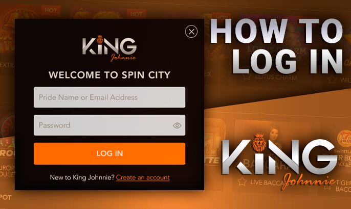 Authorization on the site of King Johnnie Casino in a personal account - login instructions